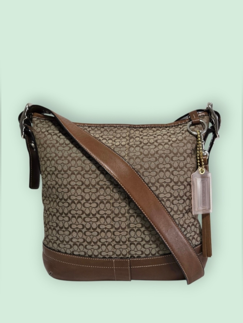 Coach (Vintage) F066-F10417 Signature Mini "C" Covertible/Shoulder Bag-EUC